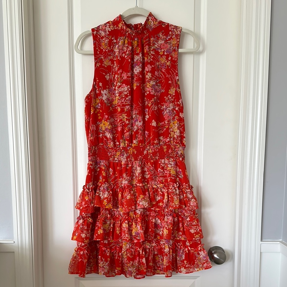 1.STATE Vibrant Floral Dress